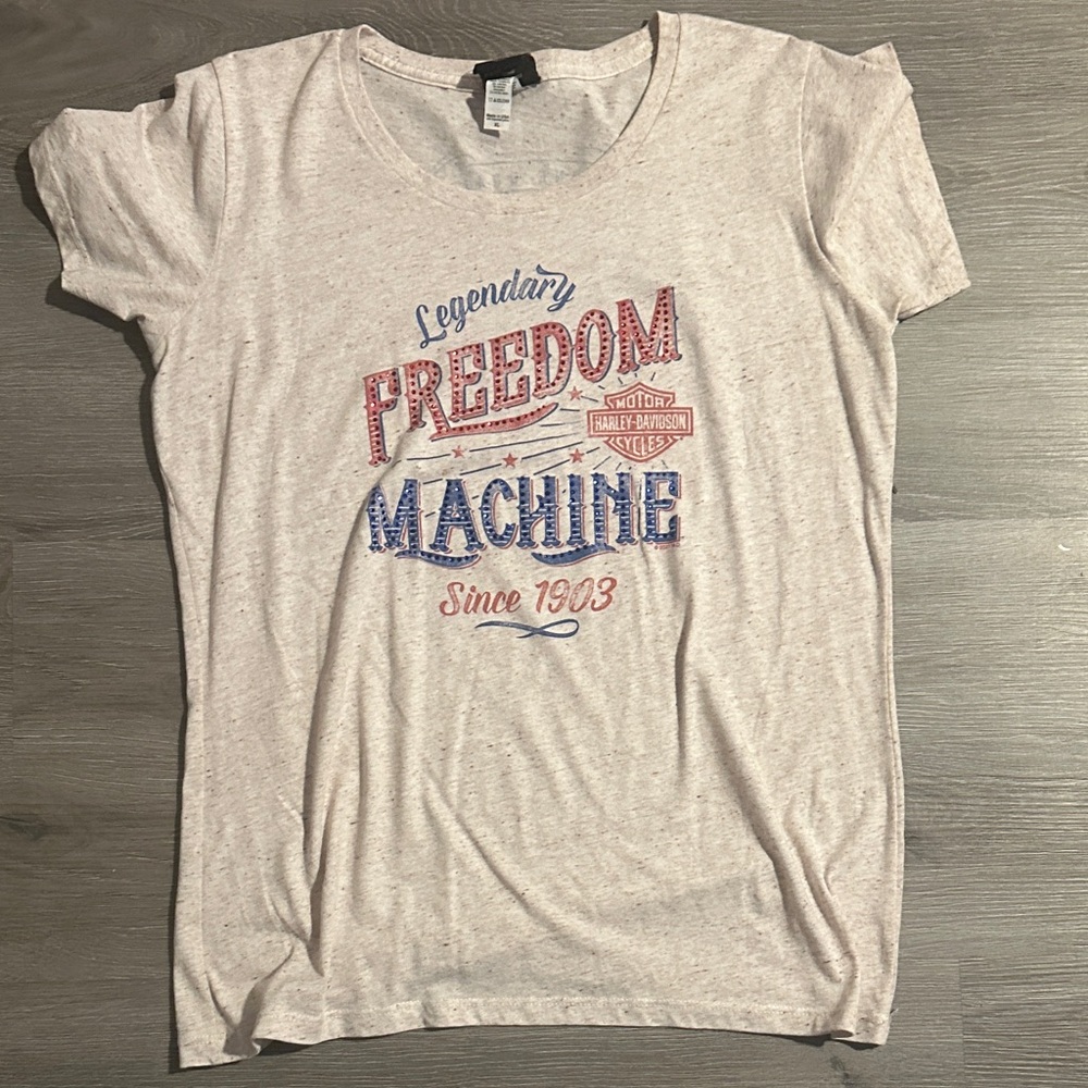 Harley-Davidson Women's Legendary Freedom Tee - Light Gray